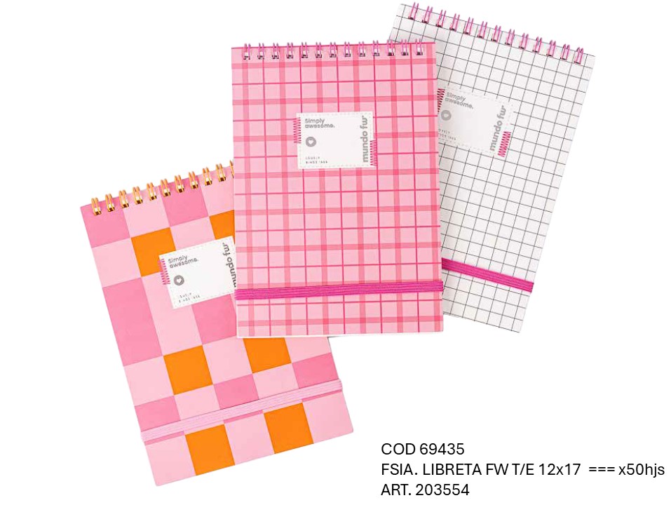 LIBRETA FW 12X17 RAYADA X50hjs. (L69435)