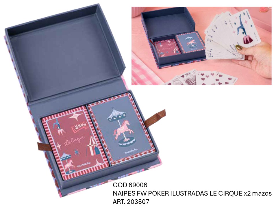 MAIPES FW POKER ILUSTRADAS LE CIRQUE X2 (L69006)