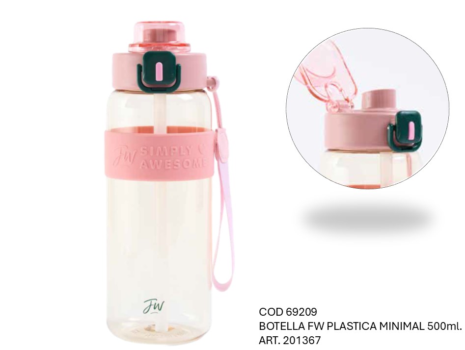 BOTELLA 500ml. FW PLASTICA MINIMAL (R69209)
