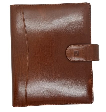 AGENDA 2027 N8 CITANOVA DIARIA CUERO VACA PREMIUM CON BROCHE MARRON (L4196)