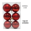 ESFERA NAVIDAD 4cm. X6 UBIDADES (R32078)