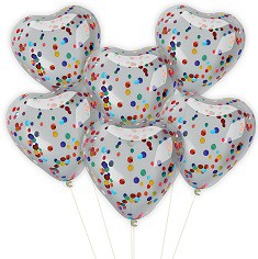 GLOBO CONFETI CRISTAL X6 UNIDADES (L23959)