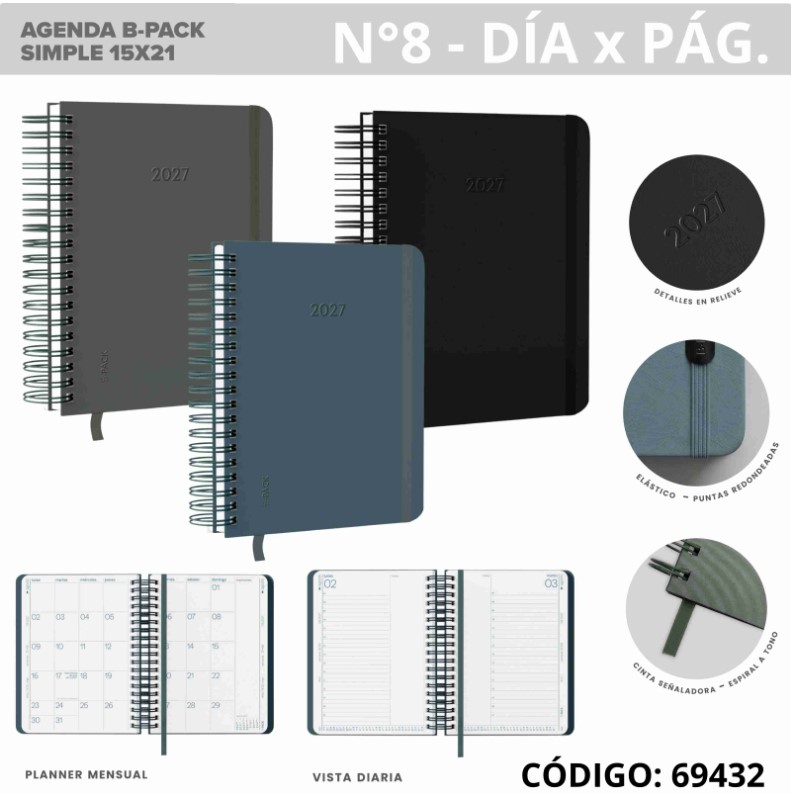 AGENDA 2027 N8 FW DIA POR PAGINA B-PACK SIMPLE (L69432)