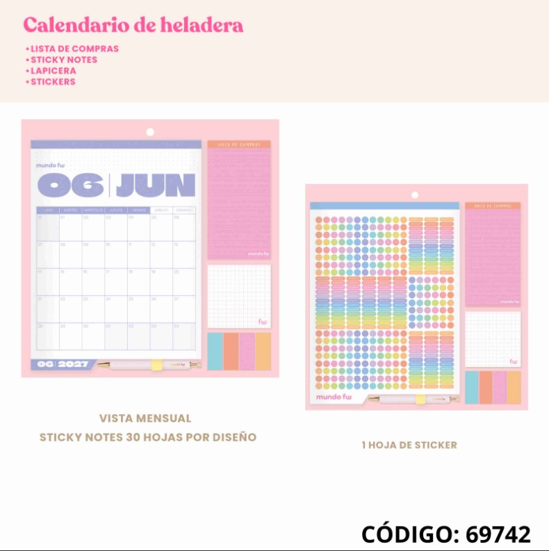 PLANNER 2027 FW DE HELADERA 35X35cm. (L69742)
