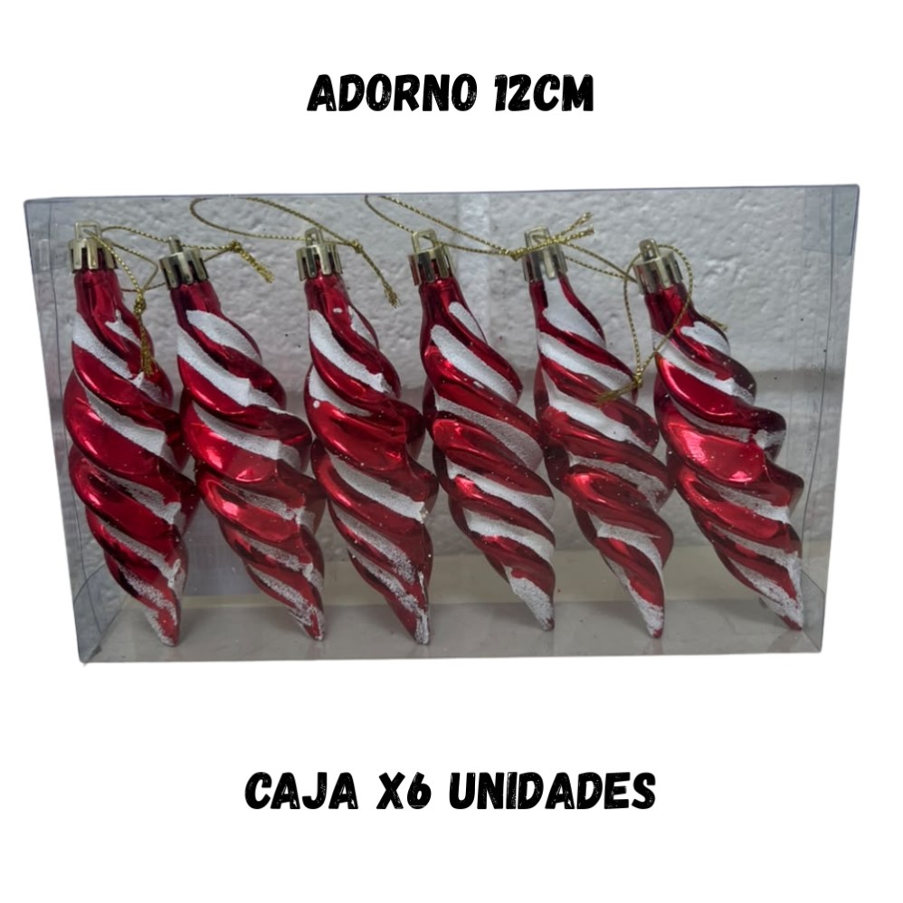 ADORNO NAVIDAD X6 UNIDADES 12cm. (R36133)