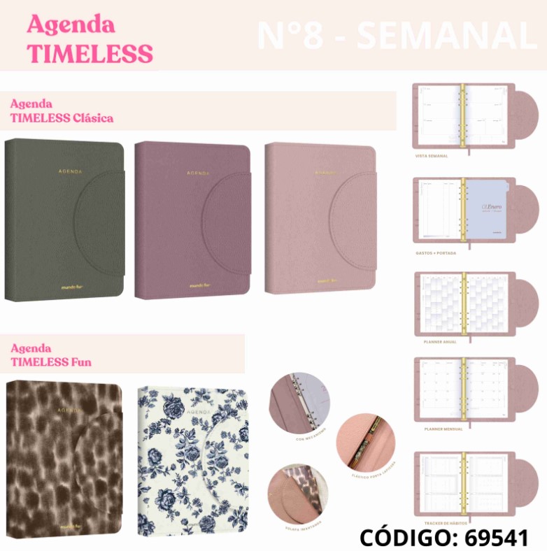 AGENDA 2027 N8 FW SEMANAL CON SOLAPA TIMELESS (L69541)