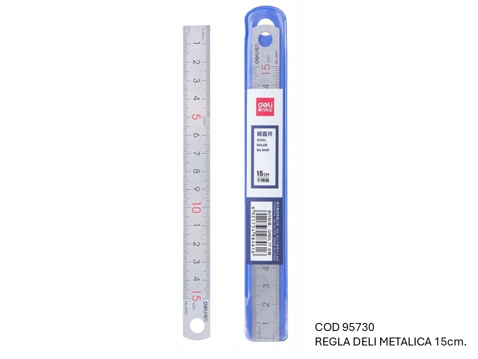 REGLA DELI METALICA 15cm. (L95730)