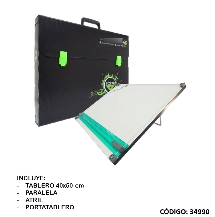 TABLERO PIZZINI 40X50cm. CON PARALELA ATRIL Y PORTATABLERO (L34990)