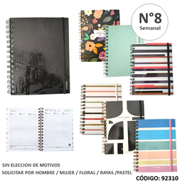 [L92310] AGENDA 2026 IMAGINER N8 GOLD ESPIRAL SEMANAL (L92310)