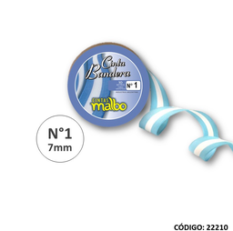 [L22210] CINTA BANDERA ARGENTINA N1 7mm (L22210)