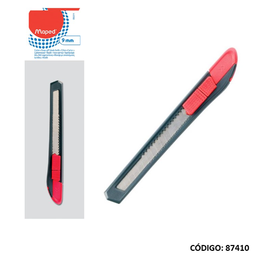 [L87410] TRINCHETA ESTILETE  9 mm MAPED PLASTICO (L87410)