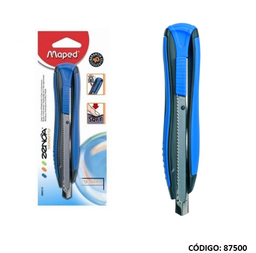[L87500] TRINCHETA ESTILETE  9 mm MAPED PLASTICO GUIA METAL (L87500)