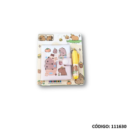 [L111630] LIBRETA  MINI CAPIBARA CON BOLIGRAFO (L111630)