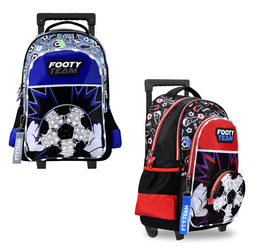 MOCHILA CARRO 18" FOOTY  FUTBOL POP IT (L147500)