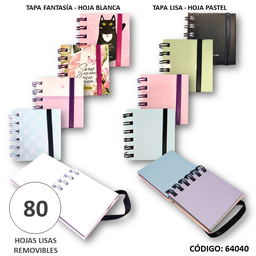 [L64040] LIBRETA PUNTO CERO HOJAS LISAS REMOVIBLES  (L64040)