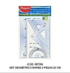 [L87390] SET GEOMETRIA MAPED x4 PIEZAS -20cm (L87390)