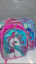 [L147170] MOCHILA 18" FOOTY UNICORNIO TRENZA CON LUZ ESPALDA(L147170)
