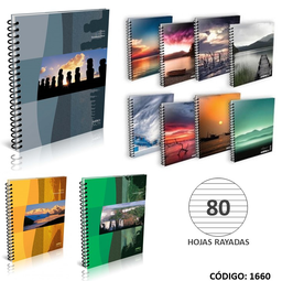 [L1660] CUADERNO ESPIRAL AMERICA MIS APUNTE RAYADO 80hjs. (L1660)