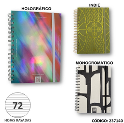 [L237140] CUADERNO 16x21 PPR CON ESPIRAL BULLET x 60hj.(L237140)