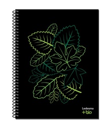 [L4073] CUADERNO 16x21 ESPIRAL PP BIO RAYADO x120hj. (L4073)