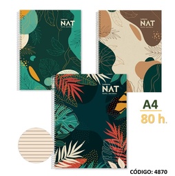 [L4870] CUADERNO A4 LEDESMA NAT RAYADO  x80hjs. (L4870)