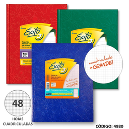 [L4980] CUADERNO 3 EXITO TAPA DURA CUADRICULADO  x 48h  (L4980)