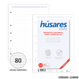 [L110050] REPUESTO A4 HUSARES MULTISET RAYADO x 80hjs. (L110050)