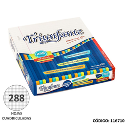 [L116710] REPUESTO N3 TRIUNFANTE CUADRICULADO x288 hjs  (L116710)