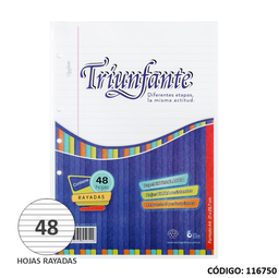 [L116750] REPUESTO A4 TRIUNFANTE RAYADO x 48hjs. (L116750)