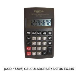 [L153030] CALCULADORA EXAKTUS EX-815sinPILA (L153030)