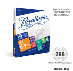 [L1550] REPUESTO N3 RIVADAVIA CUADRICULADO x288hjs. (L1550)