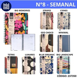 [L237350] AGENDA 2027 16X22 BIG LIFE N8 SEMANAL ESPIRAL (L237350)