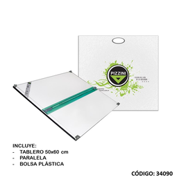 [L34090] TABLERO PIZZINI 50X60cm. CON PARALELA Y BOLSA (L34090)
