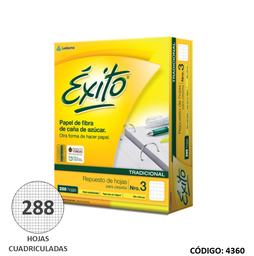 [L4360C] REPUESTO N3 EXITO ECOLOGICO CUADRICULADO x288hj. (L4360C)