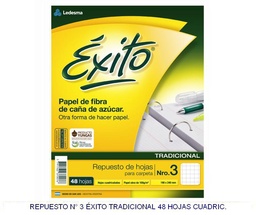 [L4940] REPUESTO N3 EXITO ECOLOGICO CUADRICULADO x 48hjs. (L4940)