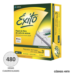 [L4970] REPUESTO N3 EXITO ECOLOGICO CUADRICULADO x480hjs. (L4970)