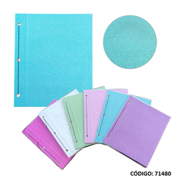 CARPETA 3A CARTONE REXON GLITTER (L71480)