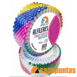 [L321600] ALFILERES CABEZA PLASTICA DISCOS x 40 U. (L321600)