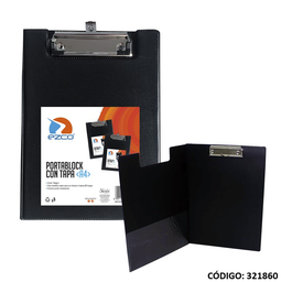 [L321860] SOPORTE A4 EZCO PVC CON TAPA (L321860)