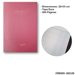 [L182120] LIBRO RAB DIARIO TAPA DURA 2 COLUMNAS 2M (L182120)