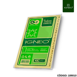 [L189010] INDICE IGNEO 501 PARA CARPETA ESQUELITA (L189010)