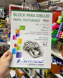 [L20347] BLOCK A4 PARA DIBUJO 210grs. X40hjs. BLANCO TEXTURADO (L20347)