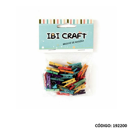 [L192200] BROCHE MADERA IBI CRAFT 25mm. COLOR  X 50 UNIDADES (L192200)
