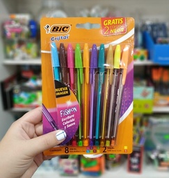 [L50300] BOLIGRAFO BIC FASHION BLISTER x 8 + 2 NEON (L50300)