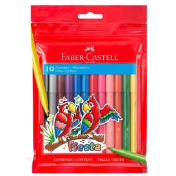 [L52660] FIBRA FABER CASTELL FIESTA x10 COLORES (L52660)