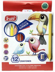[L21419] CRAYONES PLASTIPINT TRABI X12 COLORES (L21419)