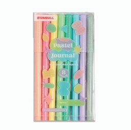 [L177500] FIBRA SIMBAL PASTEL JOURNAL X8 COLORES (L177500)