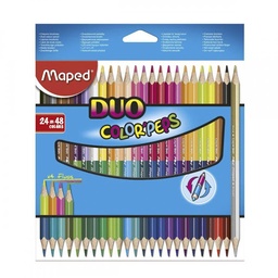 [L17597] LAPICES DE COLOR MAPED BICOLOR LARGO x 24  (L17597)