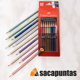 [L52452] LAPIZ DE COLOR FABER METAL X10 COLORES (L52452)