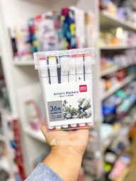 [L21392] MARCADOR DELI DOBLE PUNTA BOX X36 COLORES (L21392)